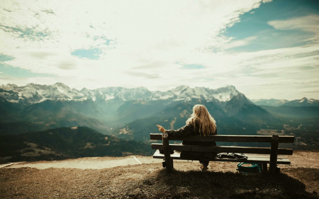 Woman Sitting on Bench